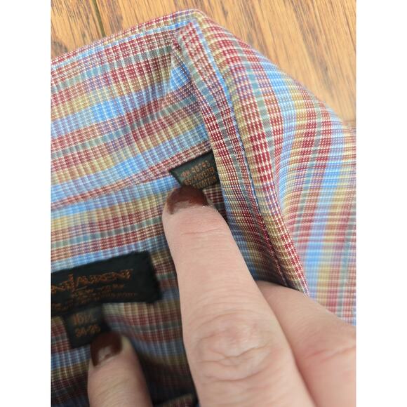 Vintage 1970's
Yves Saint Laurent
Plaid Dager Collar Plaid Button Down - Picture 6 of 6